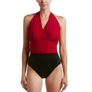 Magicsuit Yves One Piece Red And Black Size‎ Medium